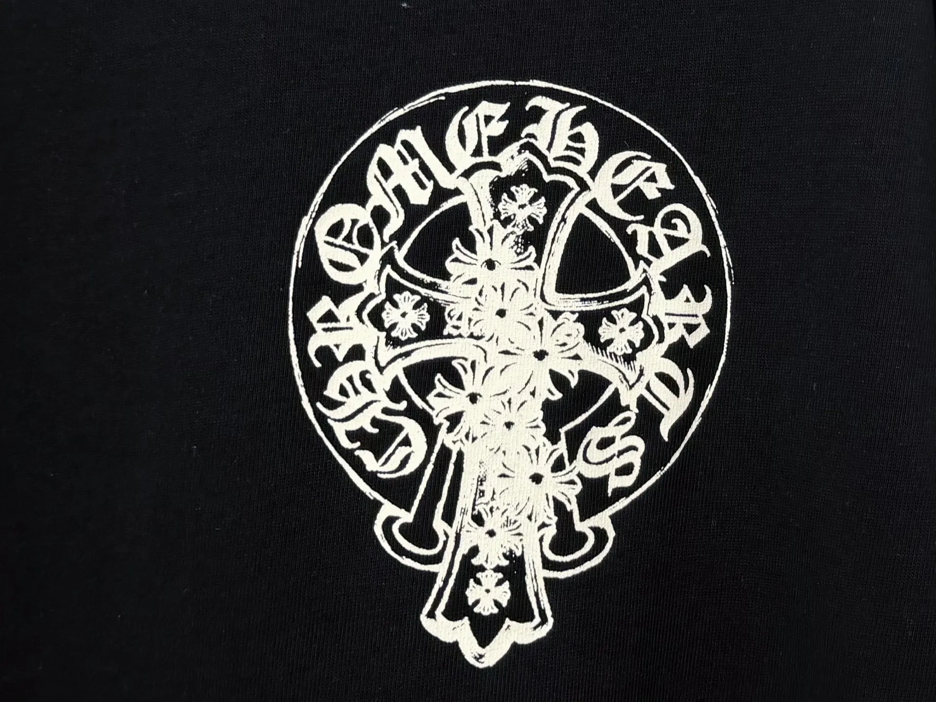 ￼ 【Chrome Hearts】 T ！ Same Style T Versatile : Black White Size：S-XL